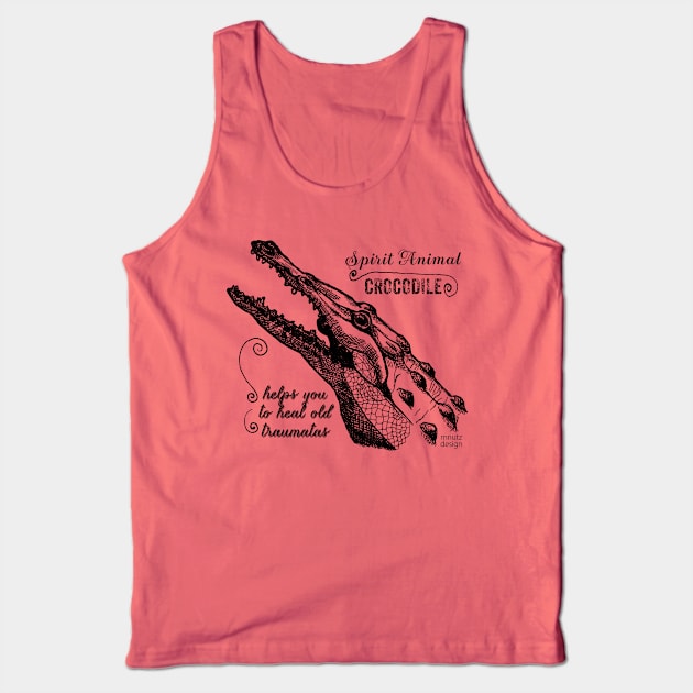 Spirit animal - crocodile - black Tank Top by mnutz